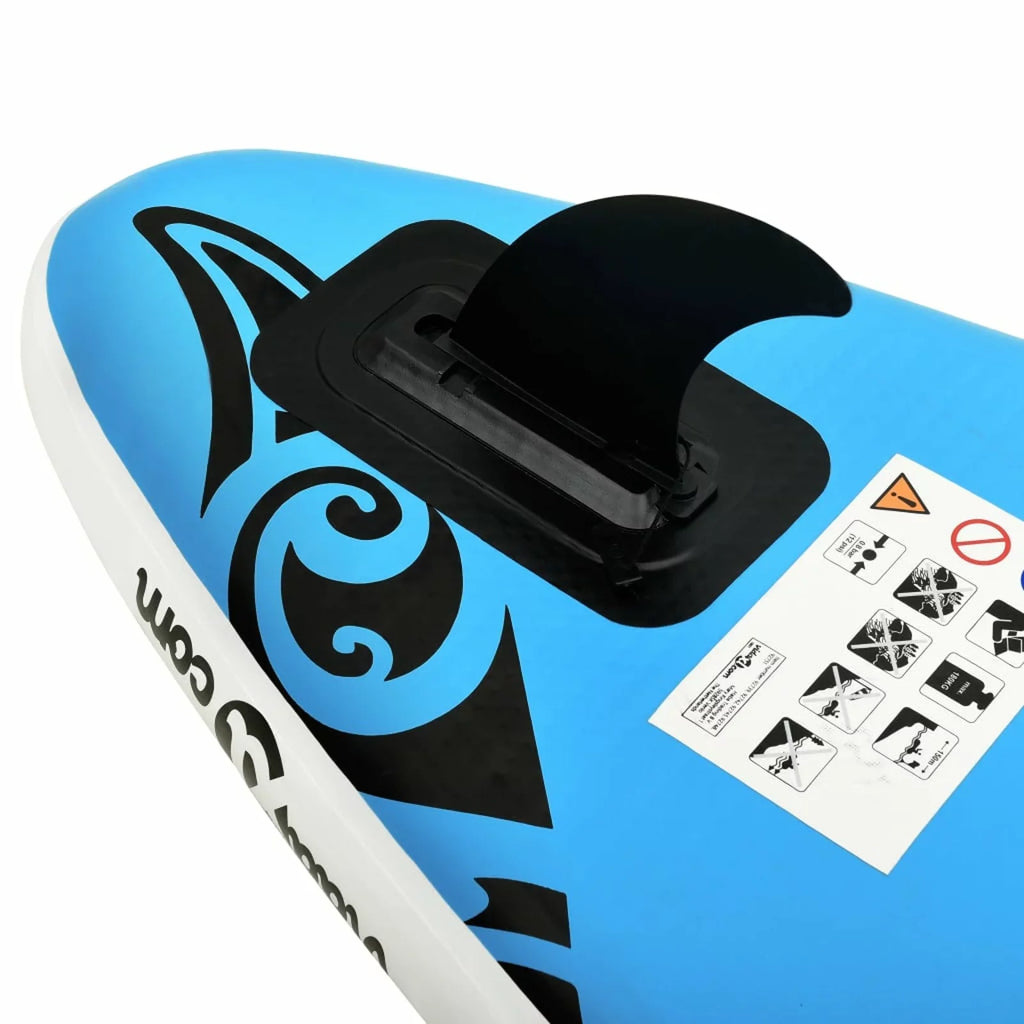 120.1"x29.9"x5.9" Paddleboard Inflatable Walmeck Blue Set