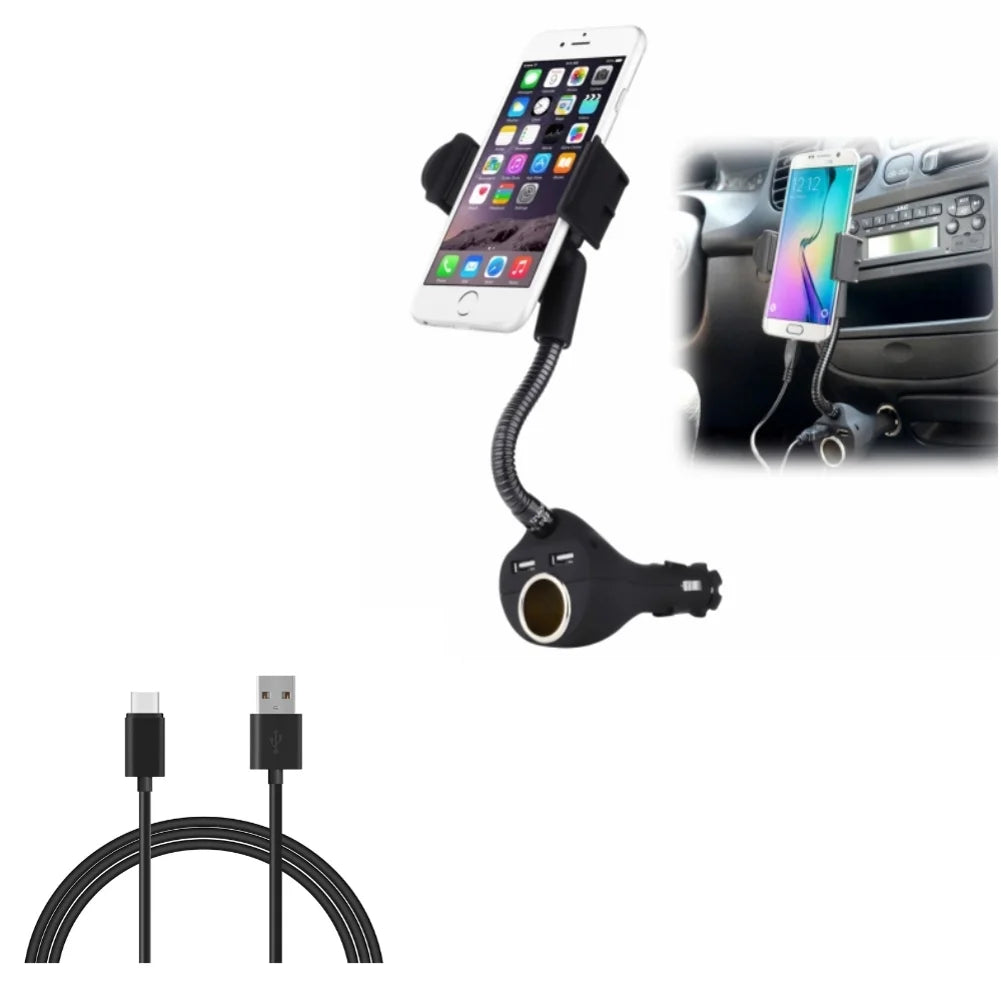 '- 6ft DC for 2, K4O Icon Pro CAT Car Socket Legacy,S,Brisa S48c,S61,S62 Cricket Dragon Holder 2, Charger Cable Cord w Mount 5G Dream - Max10 Type-C Ovation, USB-C - Coolpad Influence, Touch