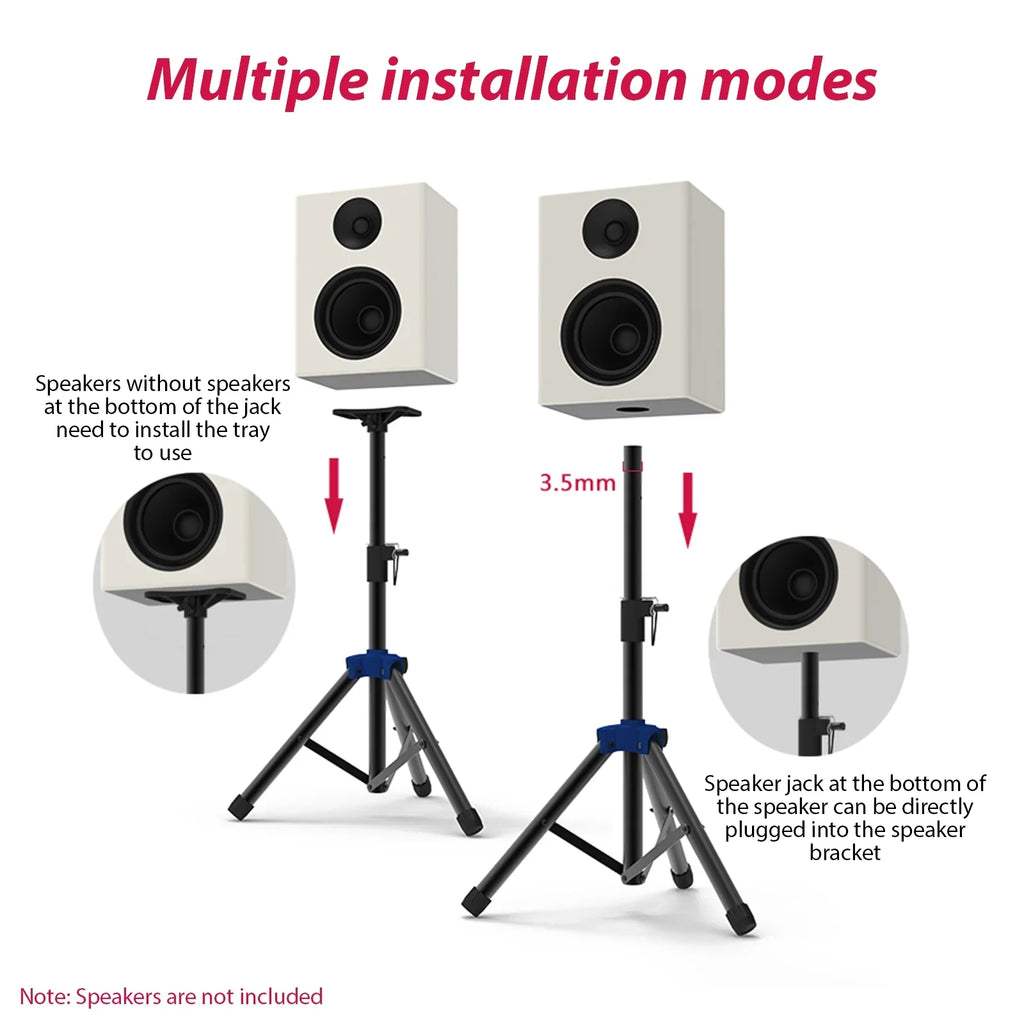 Stand with point Carevas Bracket, Telescoping Three Duty Height, Speaker Triangle Speakers for Heavy Studio Base