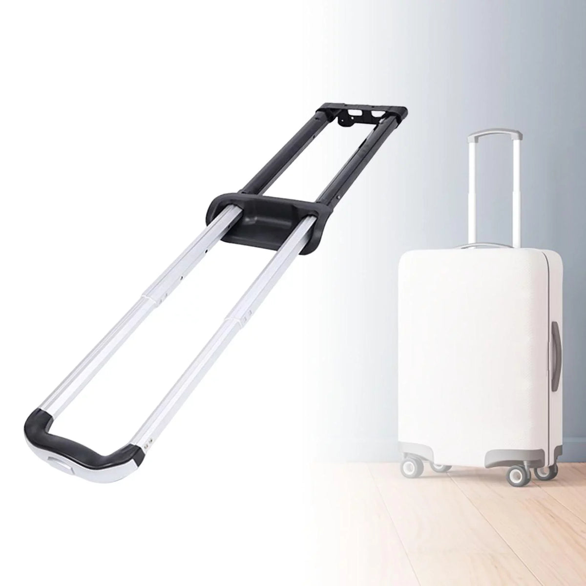 Cart Suitcase Sections Telescoping Luggage for Black Pull Trolley Bucket Handle, Three Rod, , Parts adjustable Ice Speaker Case Replacement