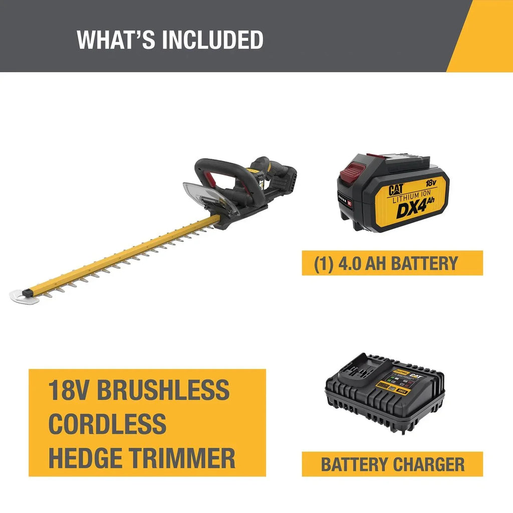 Cat® Hedge DG220 Battery Trimmer Caterpillar Cordless 18V Brushless 24" with