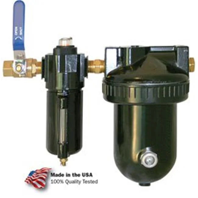 in. & Air Desiccant PSI qt. - Black Aluminum 0.5 Stage Economy 200 Dryer, Zinc 1 Bowl, NPT,