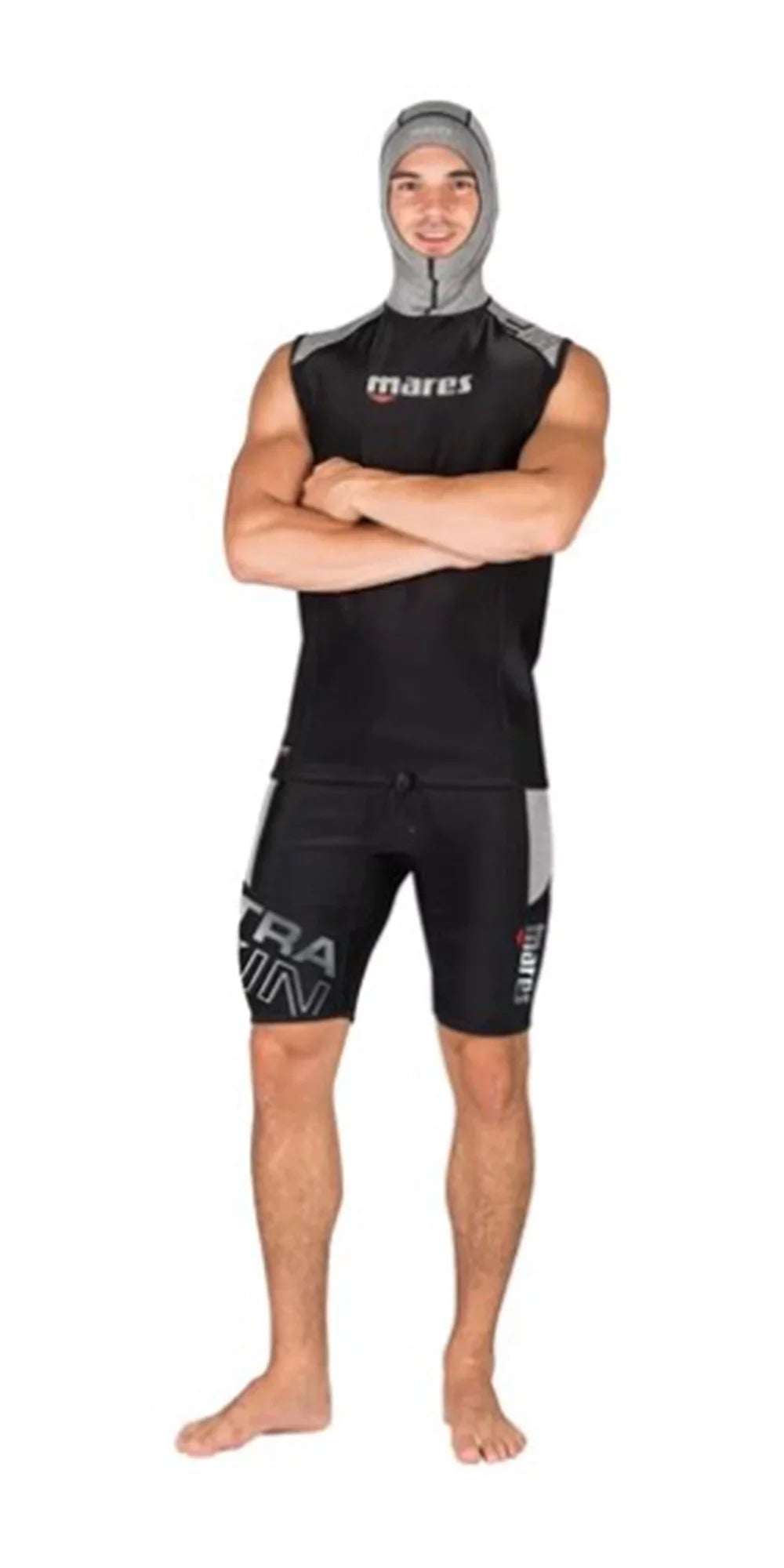 Mares Men's Skin Ultraskin Hood Sleeveless Large Black W/
