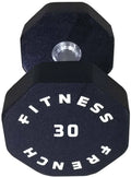 lbs (New) French Hex Fitness Dumbbell - Urethane Sided Single 8 30