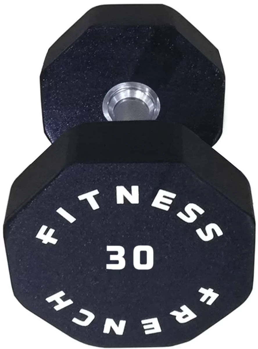 lbs (New) French Hex Fitness Dumbbell - Urethane Sided Single 8 30
