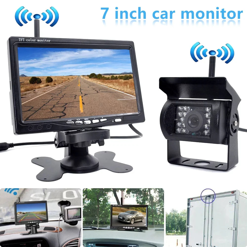 Rear Wireless Night Engineering Truck Truck Rear Vehicle Car Function Monitor Parking Visualizer Car Monitor Assist Lcd Display 7 Monitor Front Camera Vision Willstar Inch Car Navigation