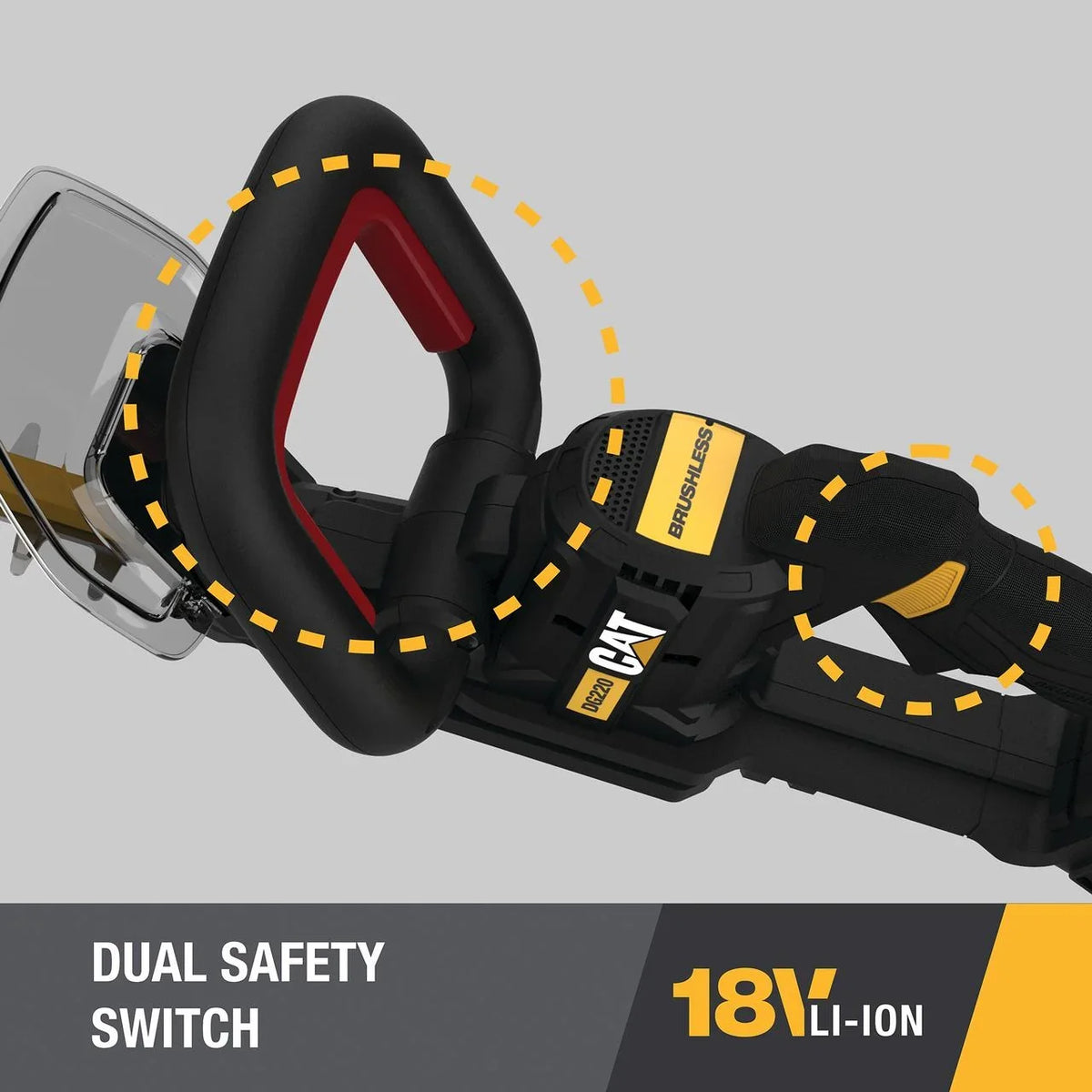 Cat® Hedge DG220 Battery Trimmer Caterpillar Cordless 18V Brushless 24" with