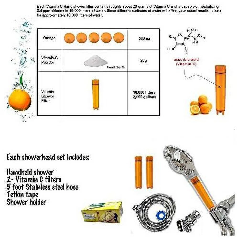 pressure chlorine shower chloramines low removes filters - 2 - with high filter - 99.9% included to head flow up of and shower by water