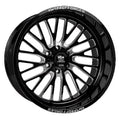 Milled Black SENTRY -76ET FORGED 7 LUXXX Gloss Wheel HD PRO 24X14 6X139.7 122.1CB LHD