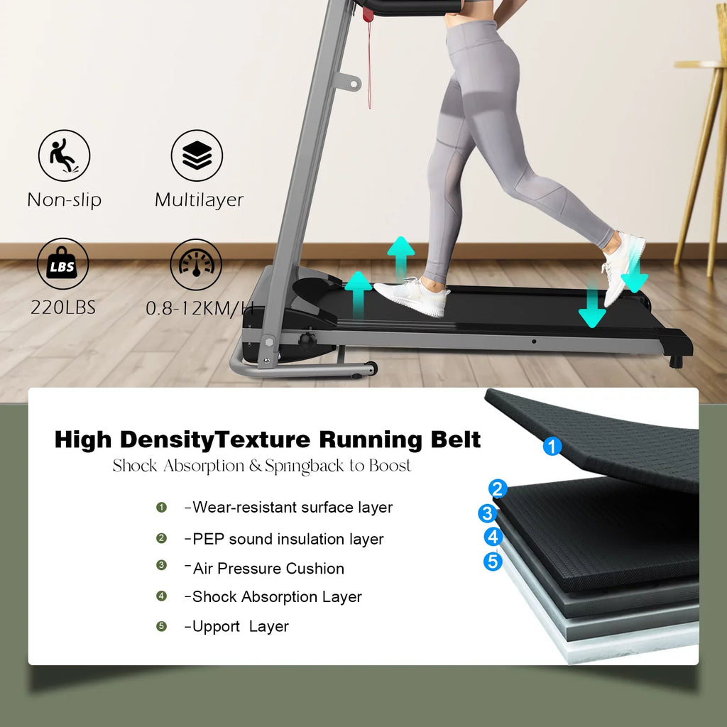 Inolait Black Folding Electric Machine, Treadmill 1.5HP Running