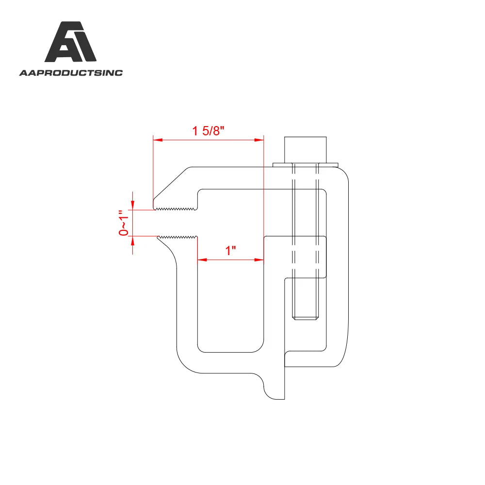 & Aluminum of P-AC( - Truck Non-Drilling Camper Installation Black C-Clamps for 4 Rack Shell AA-Racks Set