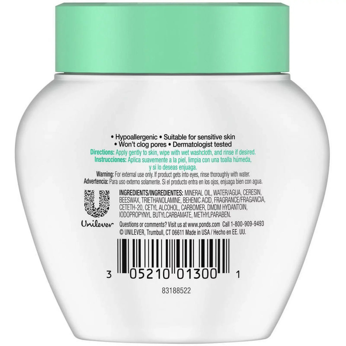 Cleanser - Cream Pack Pond's 3.5 oz 6 Cold