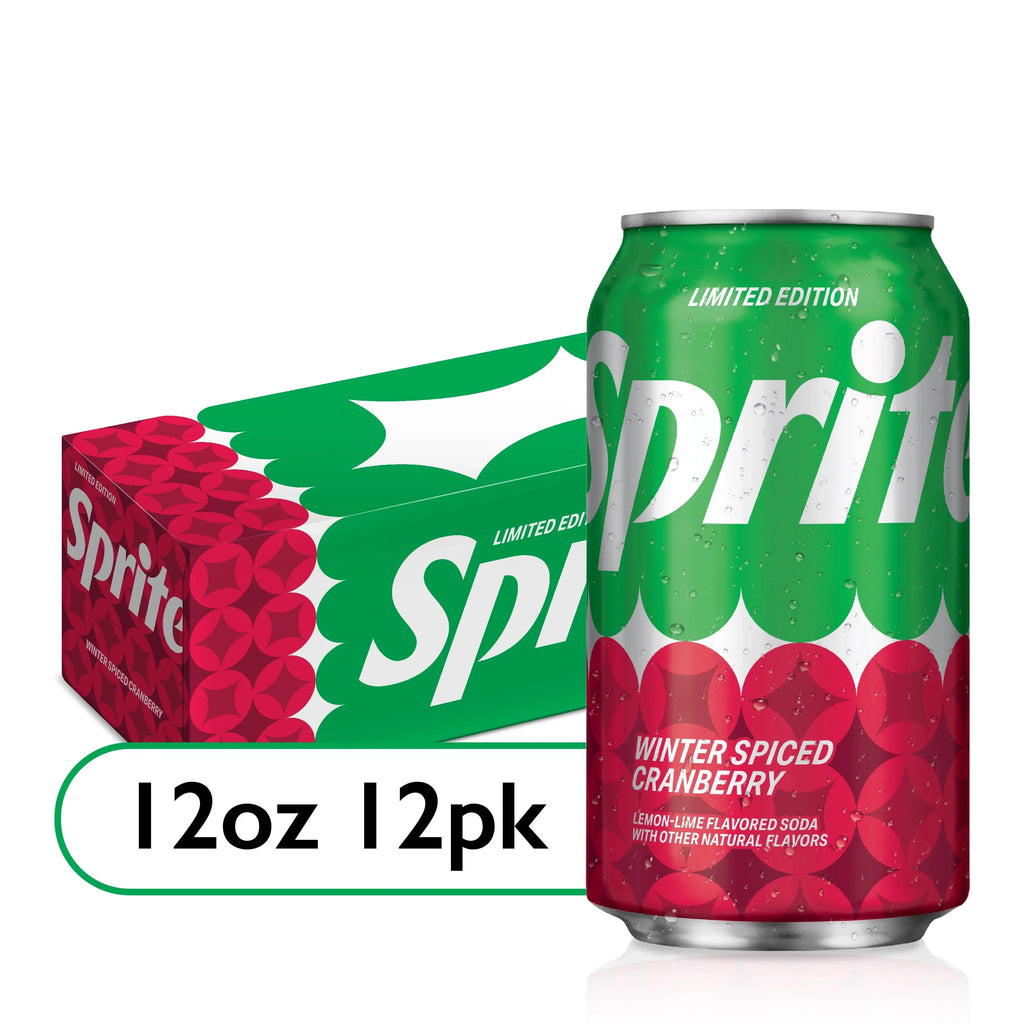 Sprite Pack Winter Cans 12 12 oz, fl Spiced Pop, Soda Cranberry
