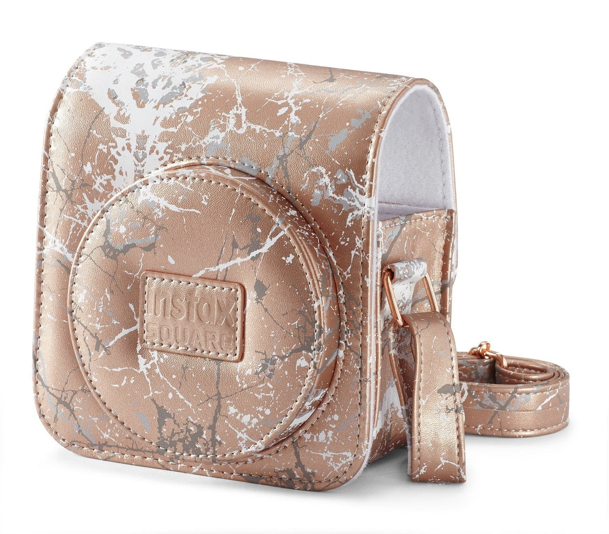 Marble SQ6 Fujifilm Gold Instax Blush Camera Case, Square